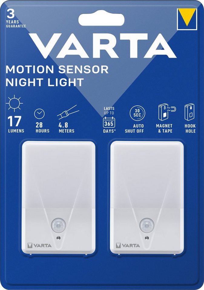VARTA LED Taschenlampe Varta LED Taschenlampe Motion Sensor, Night Light 17lm, Twin Pack, ex VARTA LED Taschenlampe Varta LED Taschenlampe Motion Sensor, Night Light 17lm, Twin Pack, ex von VARTA