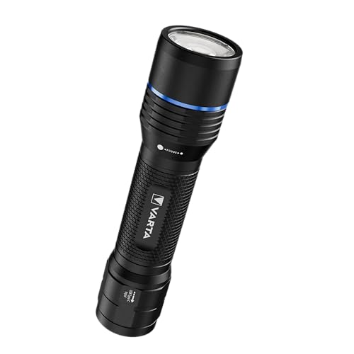VARTA Taschenlampe LED, Night Cutter Pro F20R, Lampe, Taschenleuchte für Outdoor oder Haushalt, 1000lm, wasserdicht IP67, Luftfahrtaluminium, Präzisionsfokus, inkl. Schlüsselband von VARTA