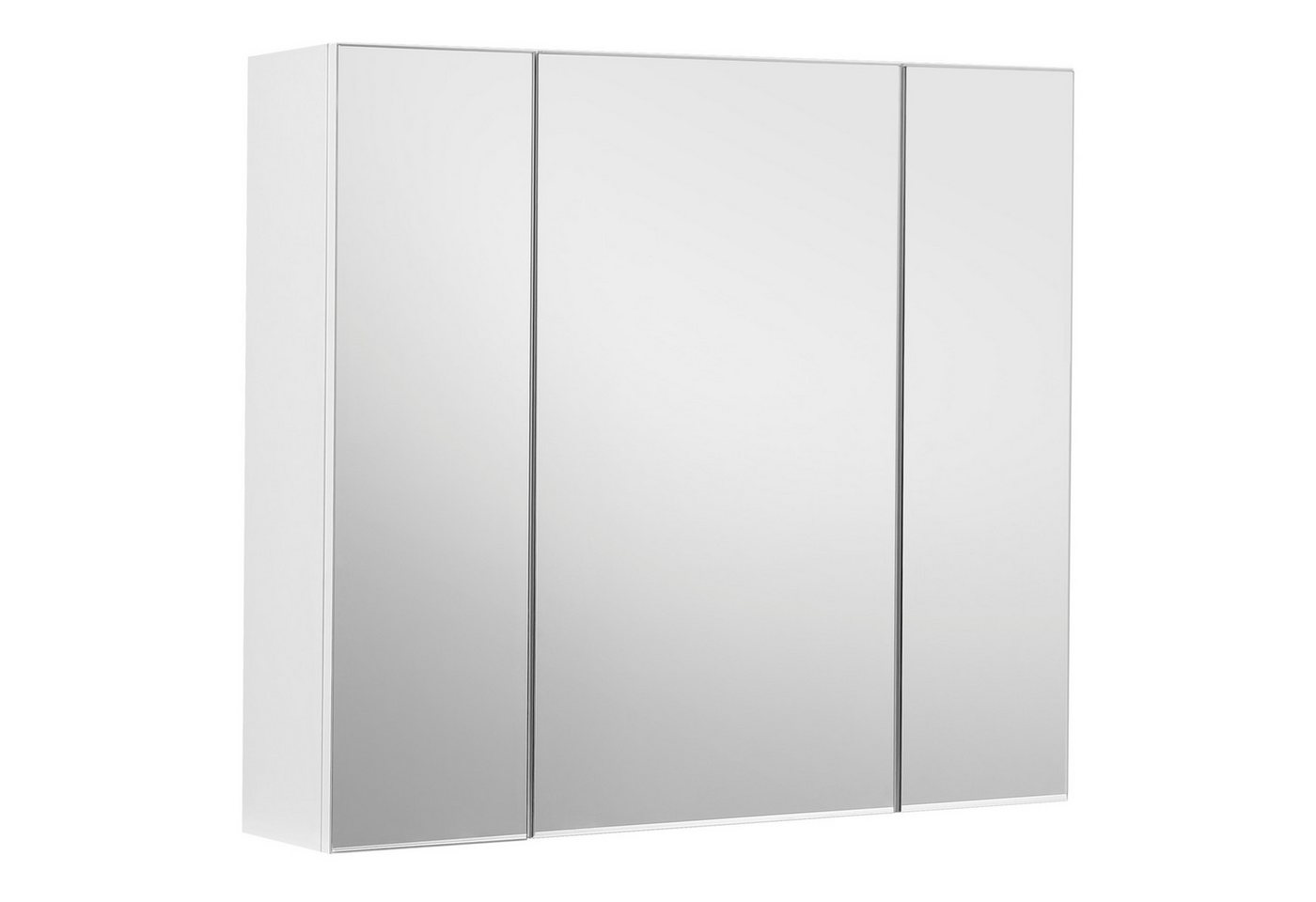 VASAGLE Spiegelschrank Badezimmerschrank verstellbare Regalebene, 3 Türen von VASAGLE