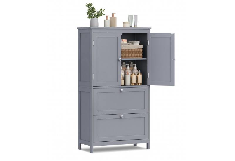 VASAGLE Badkommode Badezimmerschrank, mit 2 Türen und 2 Schubladen, verstellbare Ablage VASAGLE Badkommode Badezimmerschrank, mit 2 Türen und 2 Schubladen, verstellbare Ablage von VASAGLE