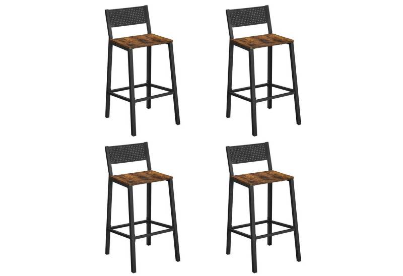 VASAGLE Barhocker Barstühle (Set, 4 St., 2er), Küchenstuhl, bis 130 belastbar von VASAGLE