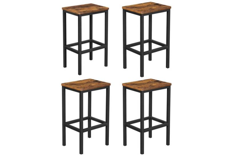 VASAGLE Barhocker Barstühle (Set, 4 St., 4er), bis 120kg belastbar 40 x 30 x 65 cm von VASAGLE