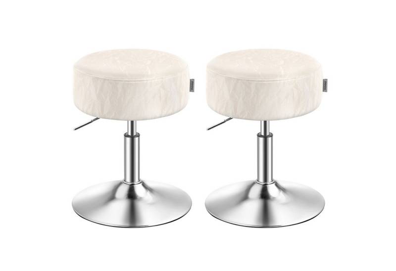 VASAGLE Barhocker Schminktischr Drehhocker (2 St), Schminkstuhl, Sitzhocker 360° drehbar, PU, dicke Polsterung von VASAGLE