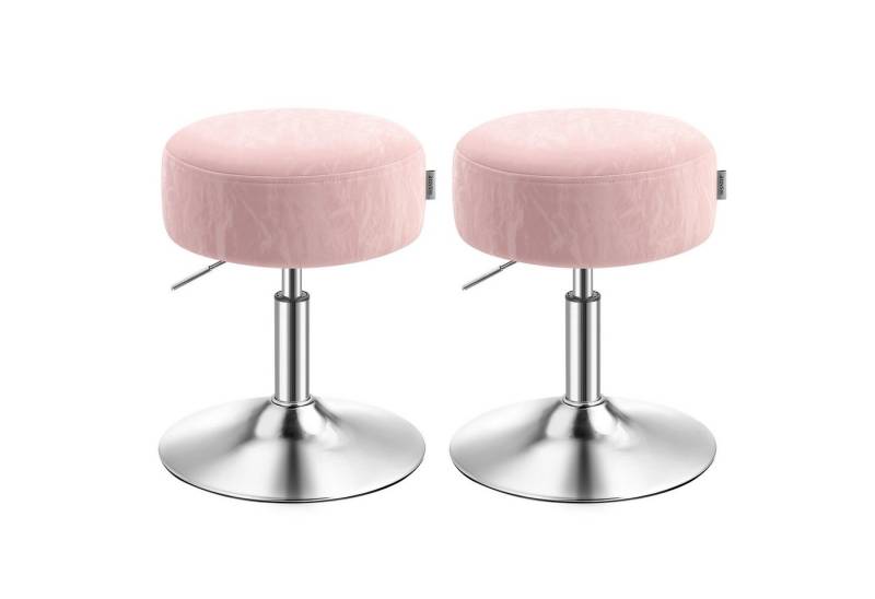 VASAGLE Barhocker Schminktischr Drehhocker (2 St), Schminkstuhl, Sitzhocker 360° drehbar, PU, dicke Polsterung von VASAGLE