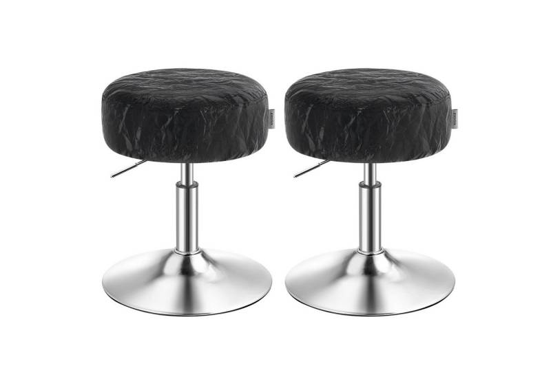 VASAGLE Barhocker Schminktischr Drehhocker (2 St), Schminkstuhl, Sitzhocker 360° drehbar, PU, dicke Polsterung von VASAGLE