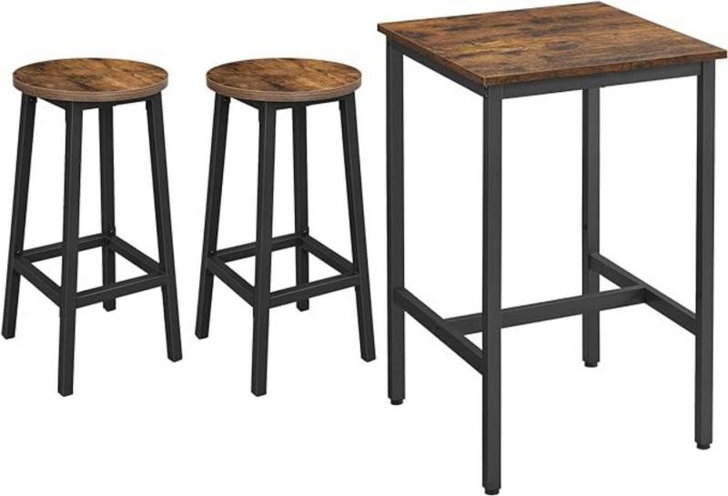 VASAGLE Bartisch, mit 2 Barhockern Set, Metallgestell, einfache Montage VASAGLE Bartisch, mit 2 Barhockern Set, Metallgestell, einfache Montage von VASAGLE