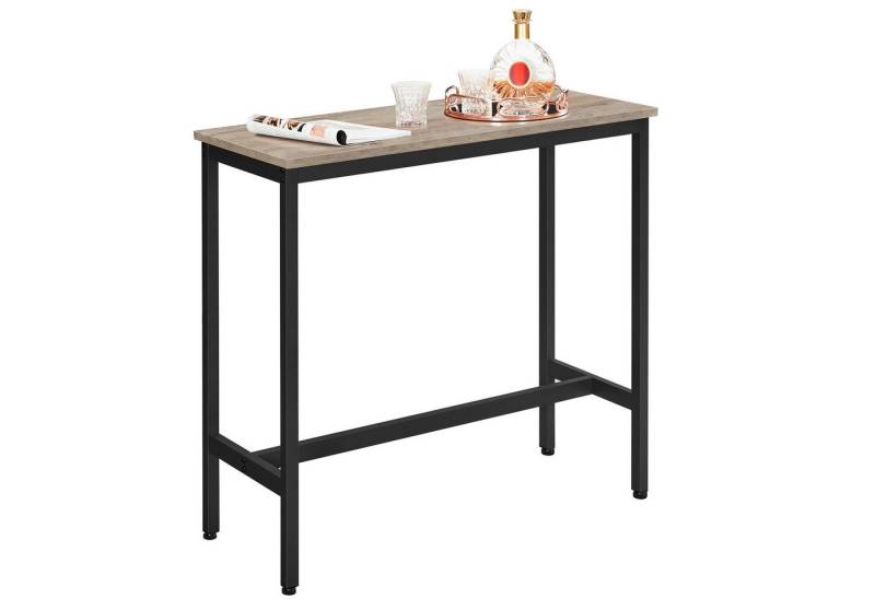 VASAGLE Bartisch Küchentisch Bistrotisch, rechteckiger Stehtisch, Metallgestell von VASAGLE