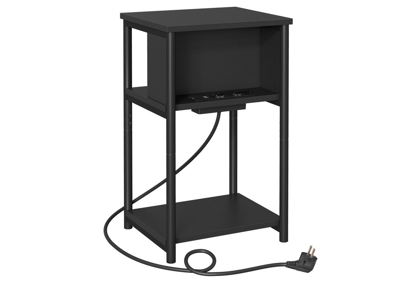 VASAGLE Beistelltisch (1-St), mit Steckdose, 2 AC-Anschlüsse, 2 USB-Anschlüssen von VASAGLE