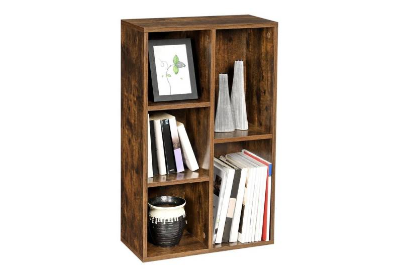 VASAGLE Bücherregal Standregal, mit 5 Fächern, 24 x 50 x 80 cm von VASAGLE