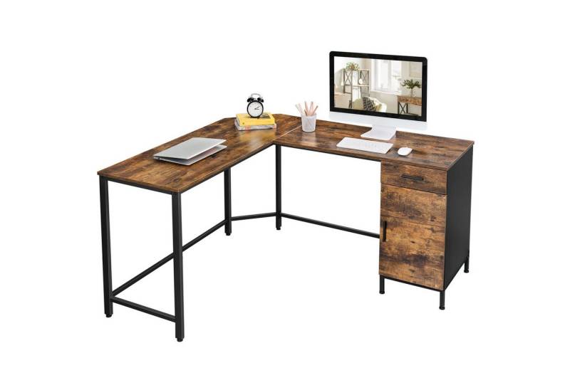 VASAGLE Computertisch Schreibtisch, Eckschreibtisch mit Schrank von VASAGLE