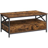 VASAGLE Couchtisch Holz braun 100,0 x 55,0 x 45,0 cm von VASAGLE