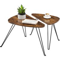 VASAGLE Couchtische-Set Holz braun von VASAGLE