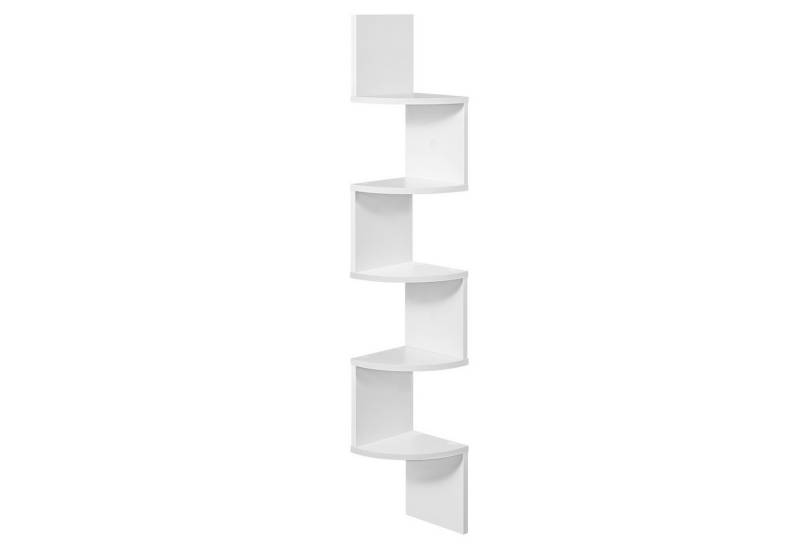 VASAGLE Eckregal, 1-tlg., Wandregal, Bücherregal mit 5 Ablagen, Höhe 126cm von VASAGLE