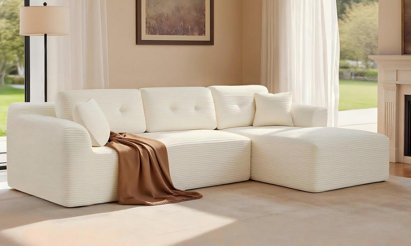 VASAGLE Ecksofa modulares Sofa 244 cm breit vakuumverpackt, Schlafsofa, keine Montage erforderlich, mit großer Chaiselongue VASAGLE Ecksofa modulares Sofa 244 cm breit vakuumverpackt, Schlafsofa, keine Montage erforderlich, mit großer Chaiselongue von VASAGLE