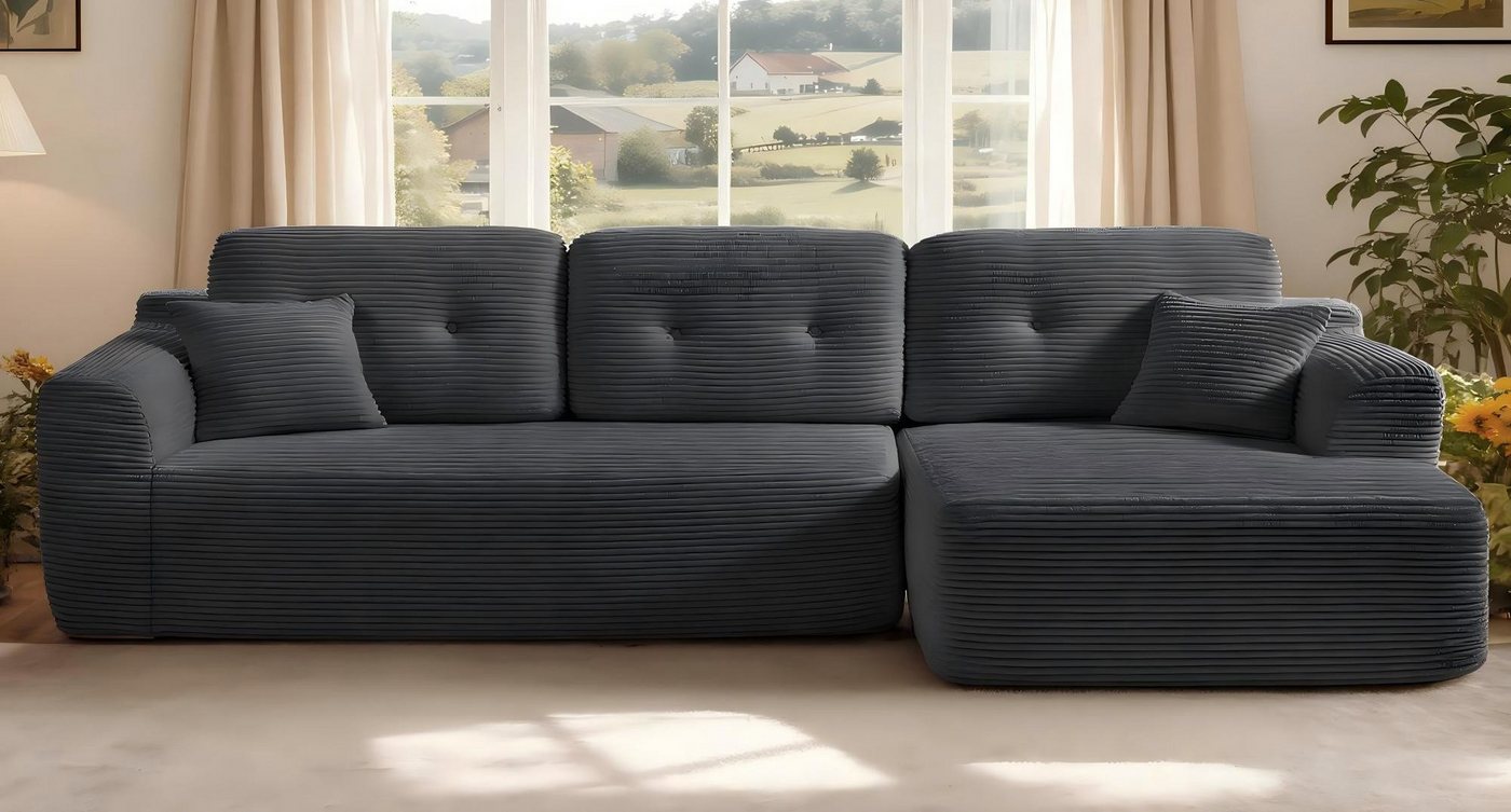 VASAGLE Ecksofa modulares Sofa 244 cm breit vakuumverpackt, Schlafsofa, keine Montage erforderlich, mit großer Chaiselongue VASAGLE Ecksofa modulares Sofa 244 cm breit vakuumverpackt, Schlafsofa, keine Montage erforderlich, mit großer Chaiselongue von VASAGLE