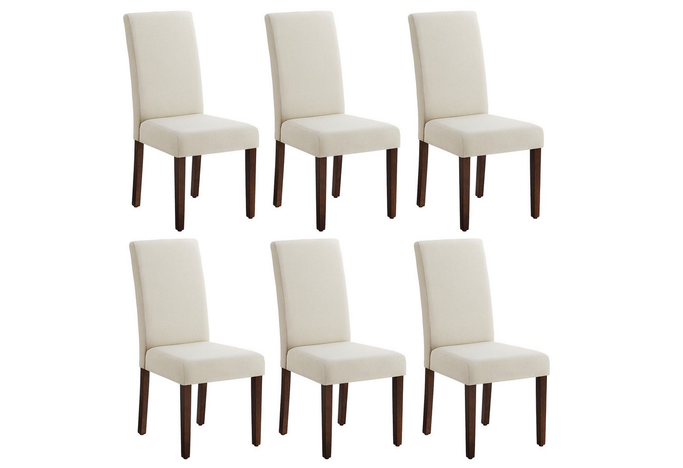 VASAGLE Esszimmerstuhl 2er Set/ 4er Set/ 6er Set Esszimmerstühle, Küchenstuhl (Set, 6 St), Parsons-Stil, 58 x 48 x 99 cm, stuhl bis 120 kg von VASAGLE