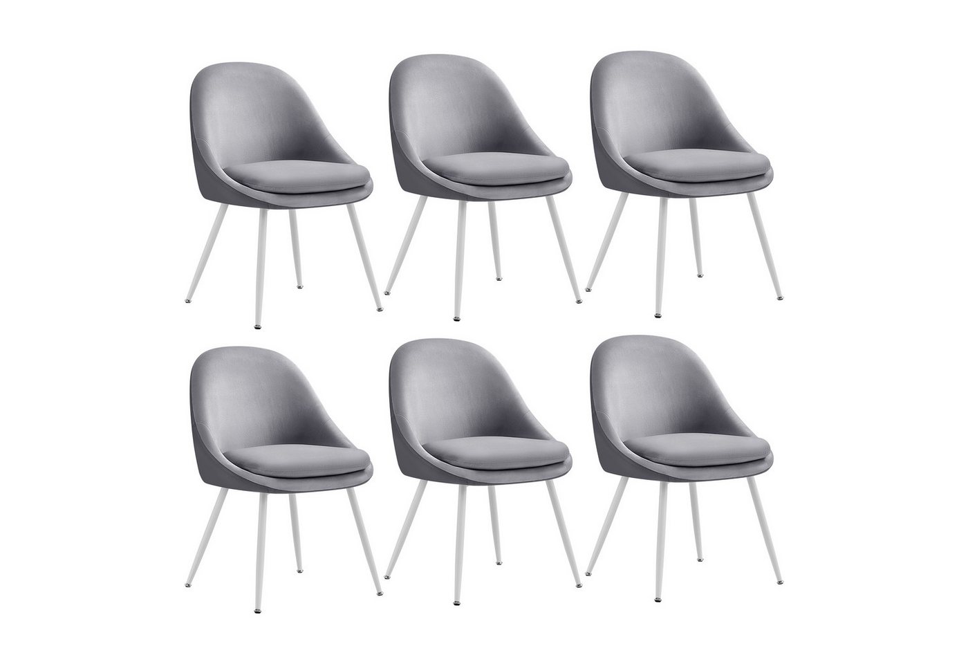 VASAGLE Esszimmerstuhl 2er Set/ 4er Set/ 6er SetKüchenstuhl-61 x 56 x 81,5 cm (T x B x H) (6 St), stuhl bis 120 kg von VASAGLE