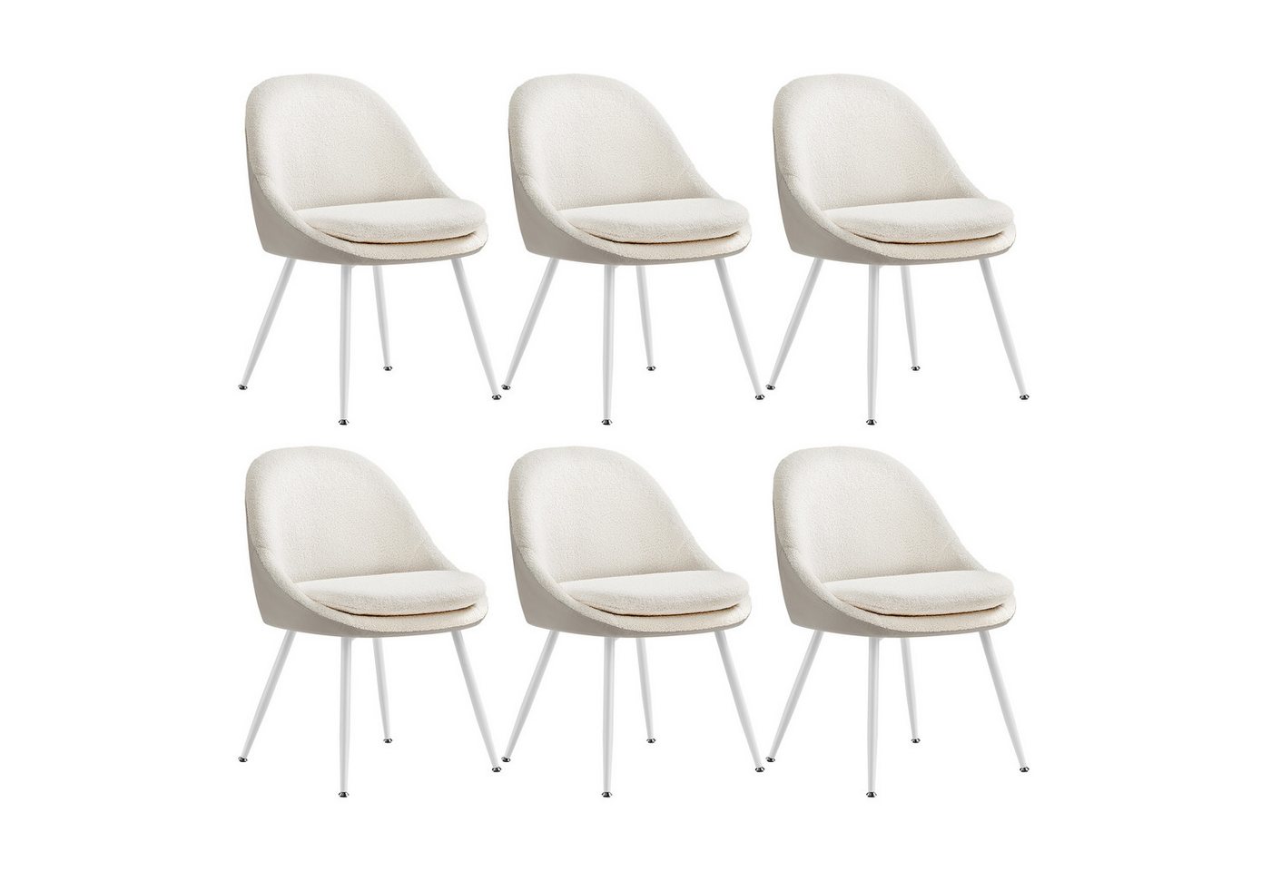 VASAGLE Esszimmerstuhl 2er Set/ 4er Set/ 6er SetKüchenstuhl-61 x 56 x 81,5 cm (T x B x H) (6 St), stuhl bis 120 kg von VASAGLE