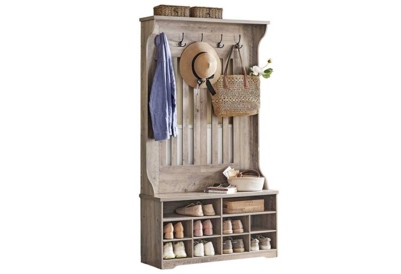 VASAGLE Garderobenständer Garderobe, Garderobenständer mit Schuhbank, Garderobe, Schuhaufbewahrung VASAGLE Garderobenständer Garderobe, Garderobenständer mit Schuhbank, Garderobe, Schuhaufbewahrung von VASAGLE