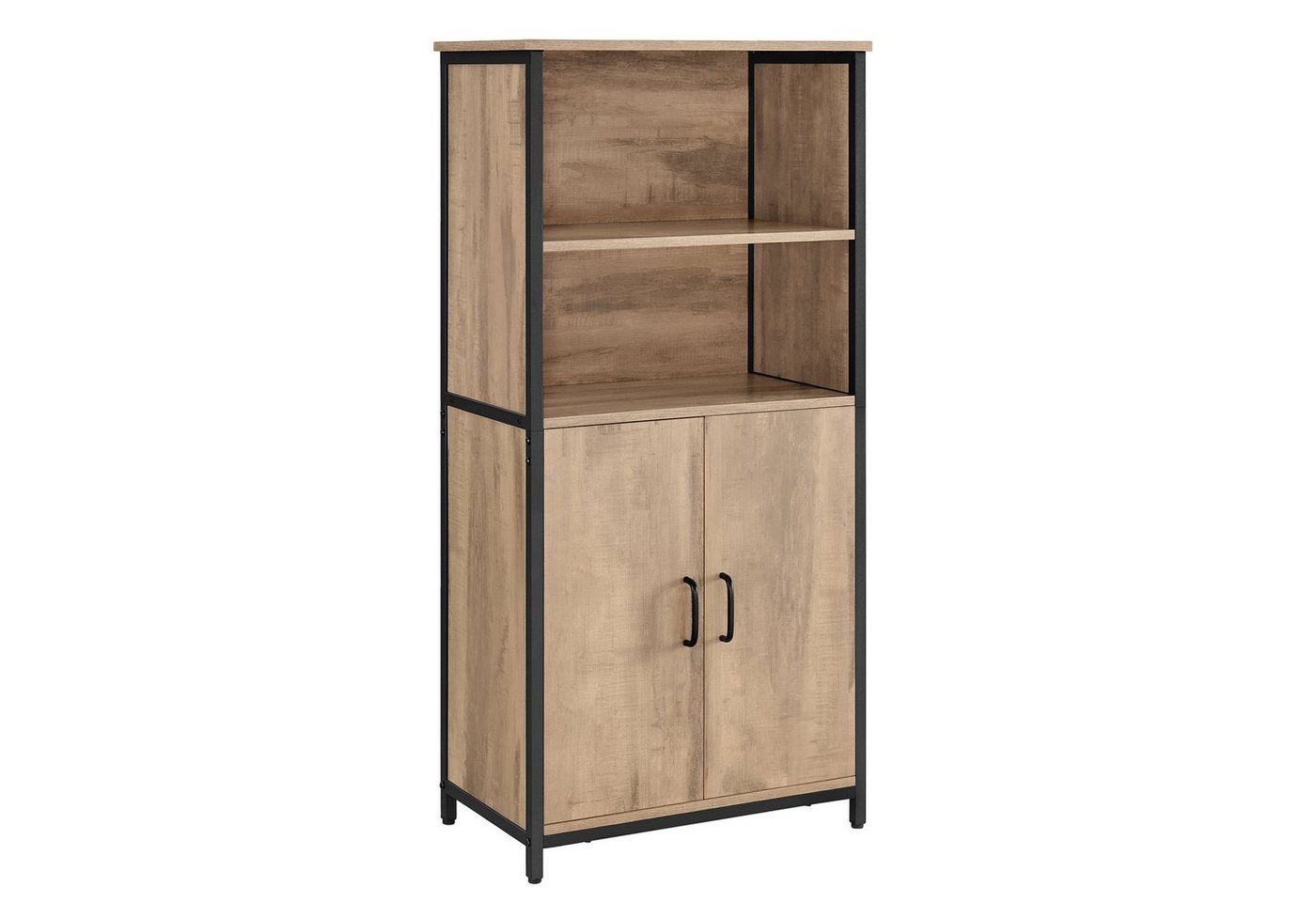 VASAGLE Highboard Küchenschrank, verstellbare Regalebene, 2 offenen Fächern von VASAGLE