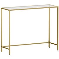 VASAGLE Konsolentisch Glas gold 100,0 x 35,0 x 80,0 cm VASAGLE Konsolentisch Glas gold 100,0 x 35,0 x 80,0 cm von VASAGLE
