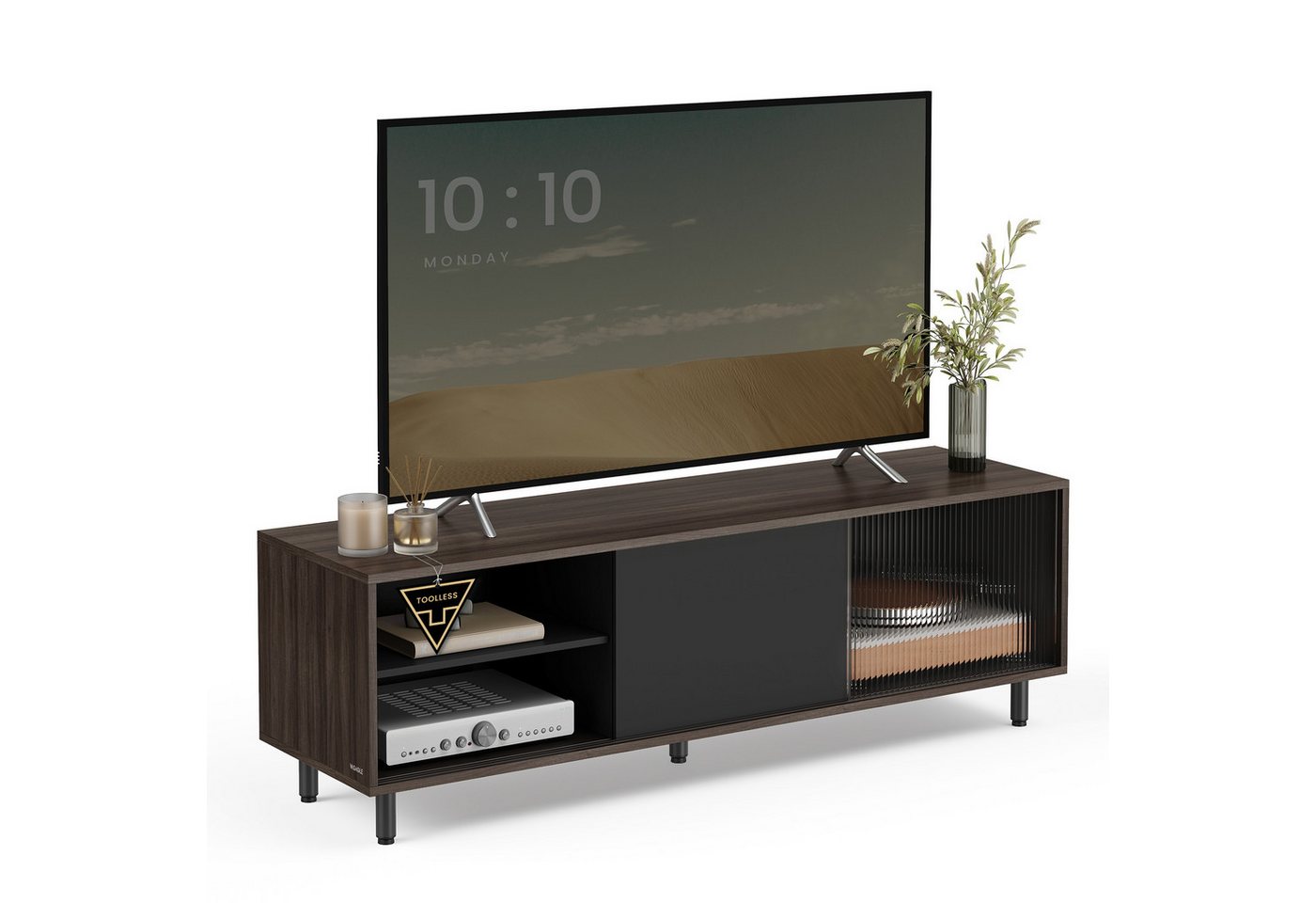 VASAGLE Lowboard, TV-Schrank für TVs bis zu 60 Zoll, Montage superschnell werkzeuglos VASAGLE Lowboard, TV-Schrank für TVs bis zu 60 Zoll, Montage superschnell werkzeuglos von VASAGLE