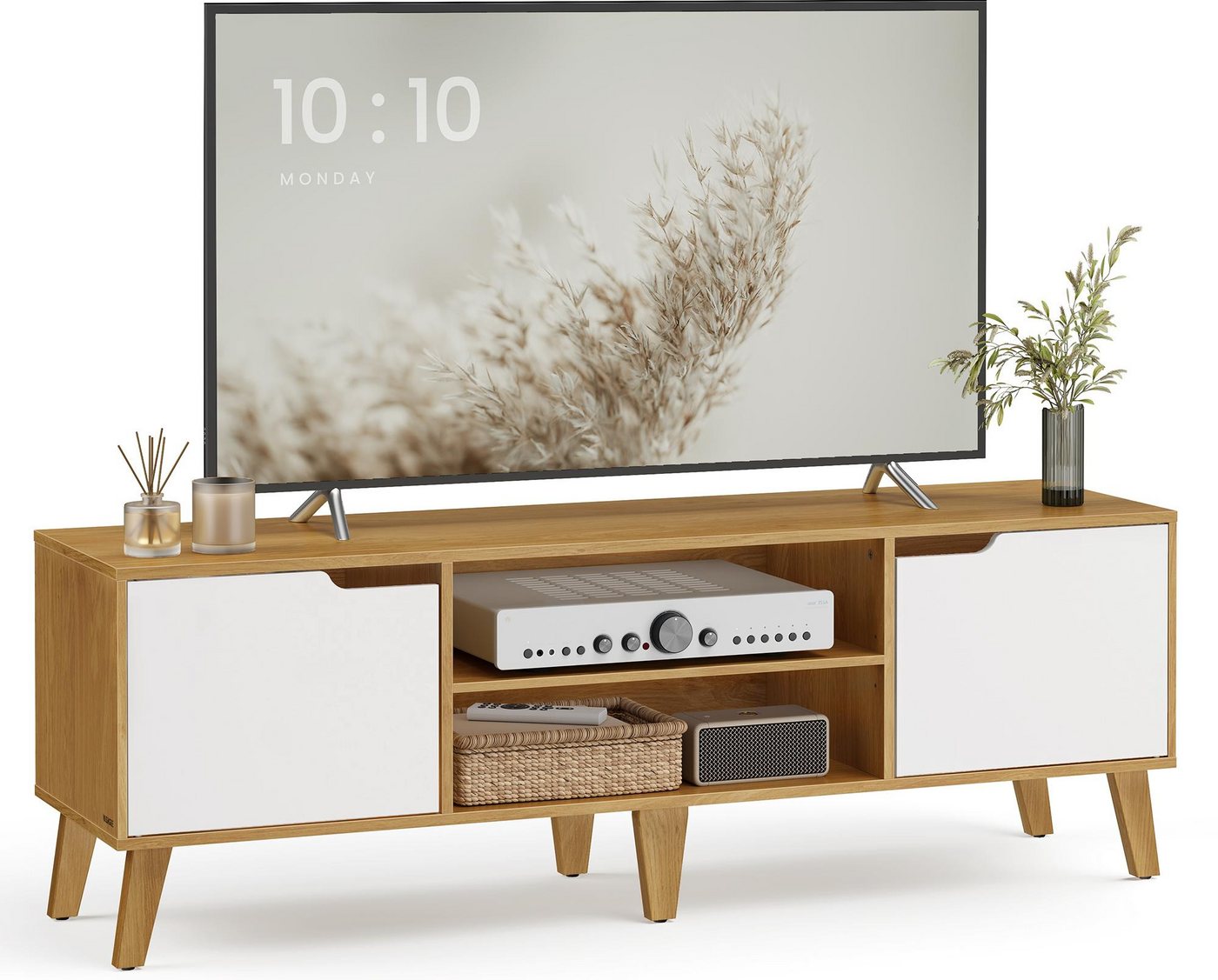 VASAGLE Lowboard, mit verstellbarer Ablage, 147cm lang, für Fernseher bis zu 65 Zoll VASAGLE Lowboard, mit verstellbarer Ablage, 147cm lang, für Fernseher bis zu 65 Zoll von VASAGLE