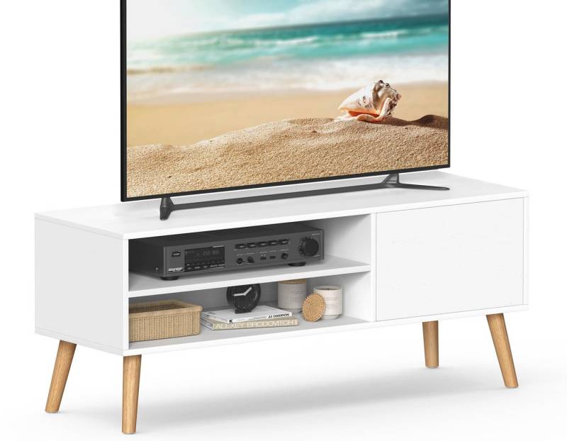 VASAGLE Lowboard Fernsehtisch, Fernsehschrank für Fernseher bis zu 55 Zoll, 120 cm lang, Fernsehtisch von VASAGLE