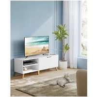 Vasagle Lowboard TV-Schrank, Lange 140cm, für Fernseher bis zu 65 Zoll - weiß von SONGMICS