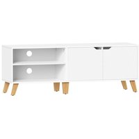 TV-Möbel 2 Fächer und 2 Türen weiß - L140 cm von VASAGLE