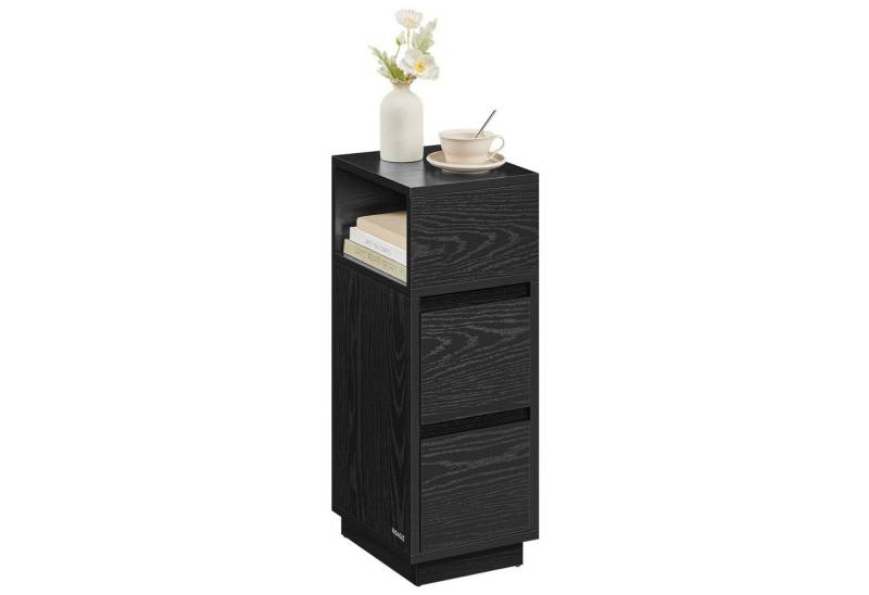 VASAGLE Nachttisch (1-St), 1er Set/2er Set, schmal, Beistelltisch mit 2 Schubladen, offenes Fach von VASAGLE