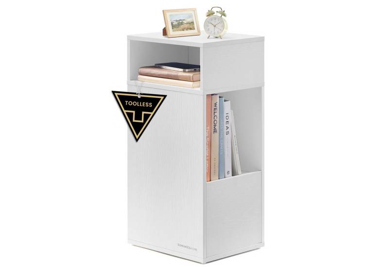 VASAGLE Nachttisch (1-St), 1er Set/2er Set, schmal, Beistelltisch mit 1 Schublade, 2 offenes Fach von VASAGLE