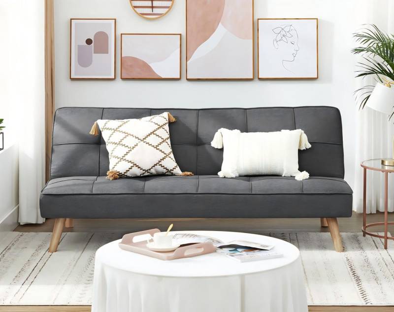 VASAGLE Schlafsofa, Schlafsofa, Bettsofa, 175 x 83 x 76 cm, Baumwoll-Leinen-Mischgewebe von VASAGLE