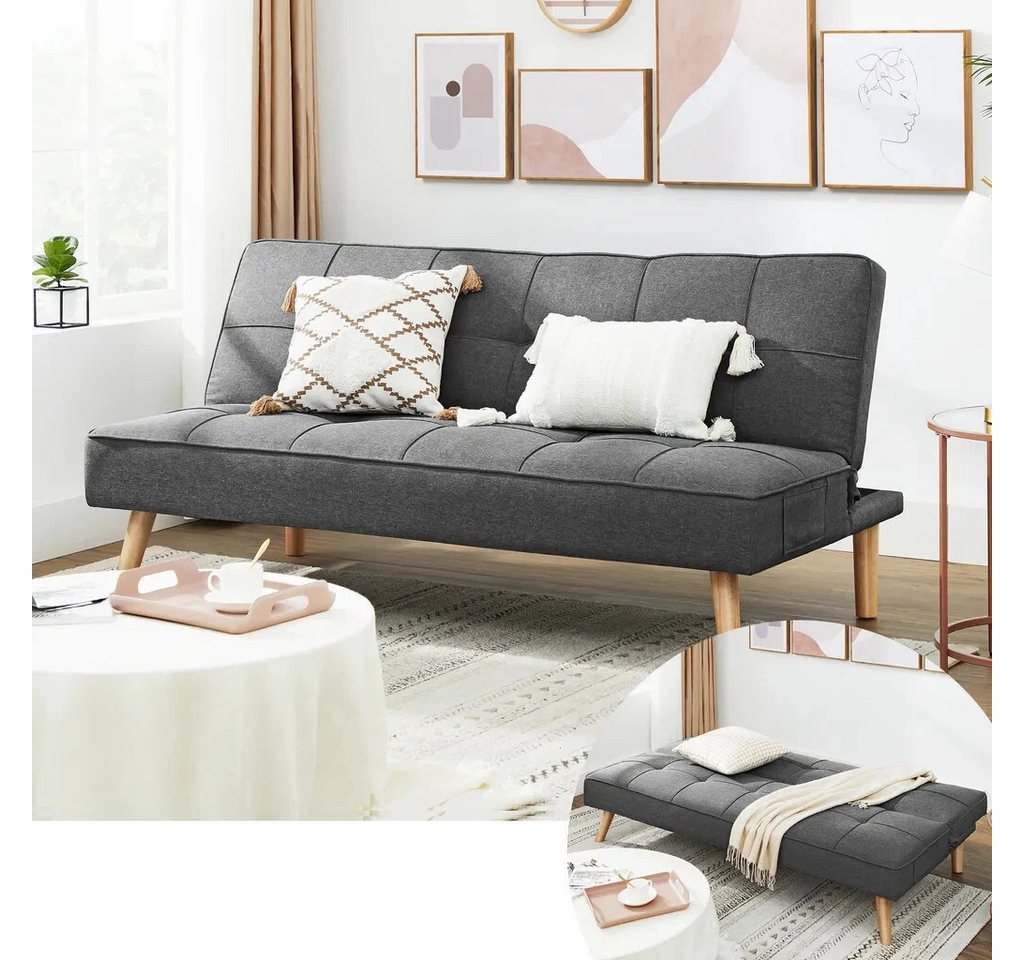 VASAGLE Schlafsofa klappbar Couch mit Bettfunktion 175x83x76cm Gästebett Grau, 1 Teile, klappbar VASAGLE Schlafsofa klappbar Couch mit Bettfunktion 175x83x76cm Gästebett Grau, 1 Teile, klappbar von VASAGLE