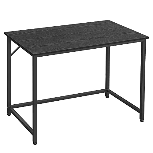 VASAGLE Schreibtisch, Kleiner Computertisch, Bürotisch, für Arbeitszimmer, Schlafzimmer, 50 x 100 x 76 cm, Industrie-Design, Metallgestell, schwarz LWD041B56 von VASAGLE