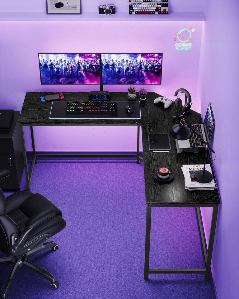 VASAGLE Schreibtisch Computertisch, 130/150 cm, L-förm Eckschreibtisch, platzsparender Bürotisch VASAGLE Schreibtisch Computertisch, 130/150 cm, L-förm Eckschreibtisch, platzsparender Bürotisch von VASAGLE
