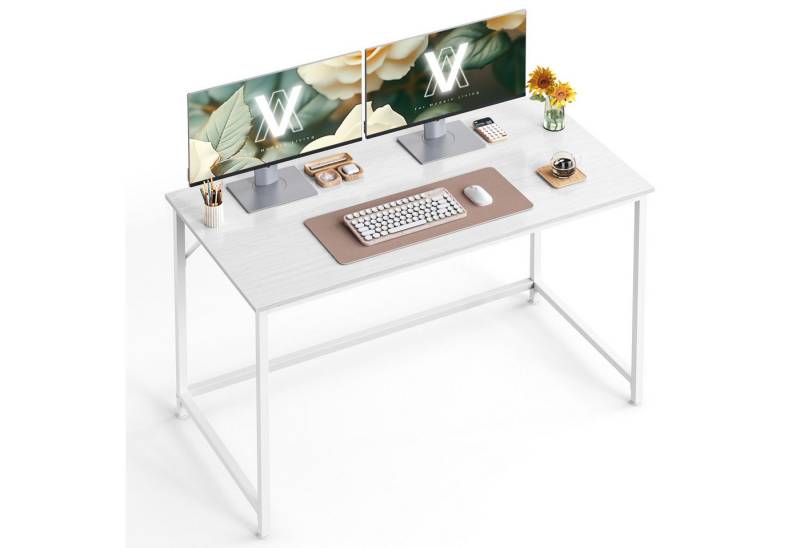 VASAGLE Schreibtisch Computertisch, Bürotisch, 80/100/120/135/160 cm, moderner Stil von VASAGLE