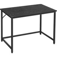 VASAGLE Schreibtisch schwarz rechteckig, 4-Fuß-Gestell schwarz 100,0 x 50,0 cm von VASAGLE