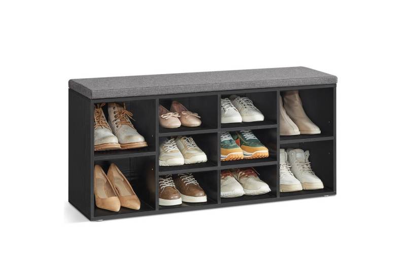 VASAGLE Schuhbank, Schuhregal, mit 10 Fächern, 104 x 30 x 48 cm von VASAGLE