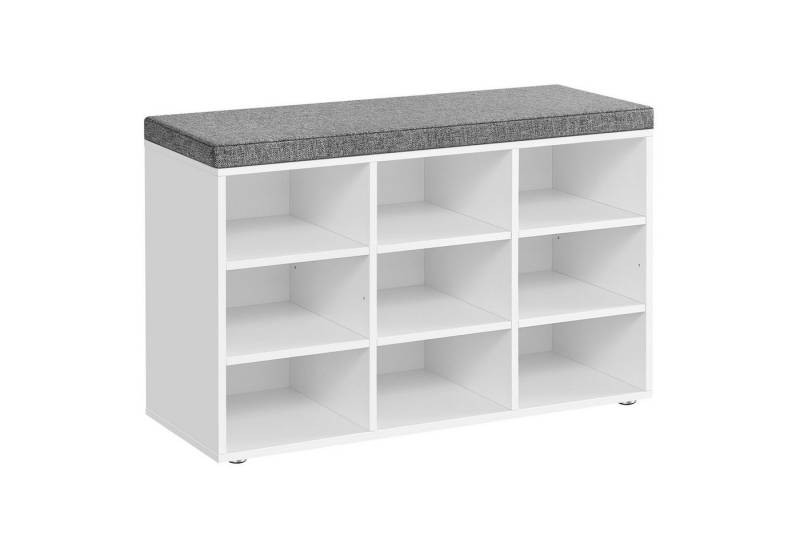 VASAGLE Schuhbank, Schuhregal, mit 9 Fächern, 78,5 x 30,3 x 48 cm von VASAGLE