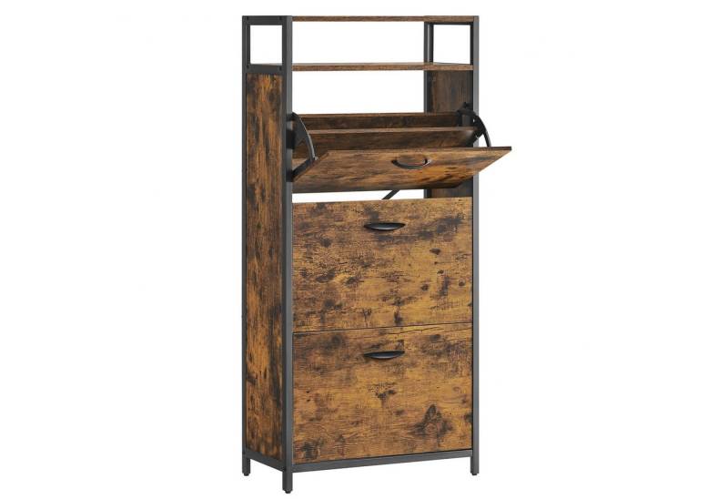 VASAGLE Schuhschrank Schuhrgal Schuhablage mit vielem Stauraum 60x30x130cm/60x30x95cm/80x30x130cm von VASAGLE