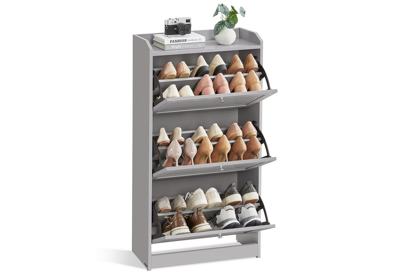 VASAGLE Schuhschrank Schuhschrank 3 Klappen, Schuhregal, 24 x 60 x 108 cm VASAGLE Schuhschrank Schuhschrank 3 Klappen, Schuhregal, 24 x 60 x 108 cm von VASAGLE