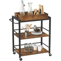 VASAGLE Servierwagen braun, schwarz 65,0 x 40,0 x 86,0 cm VASAGLE Servierwagen braun, schwarz 65,0 x 40,0 x 86,0 cm von VASAGLE