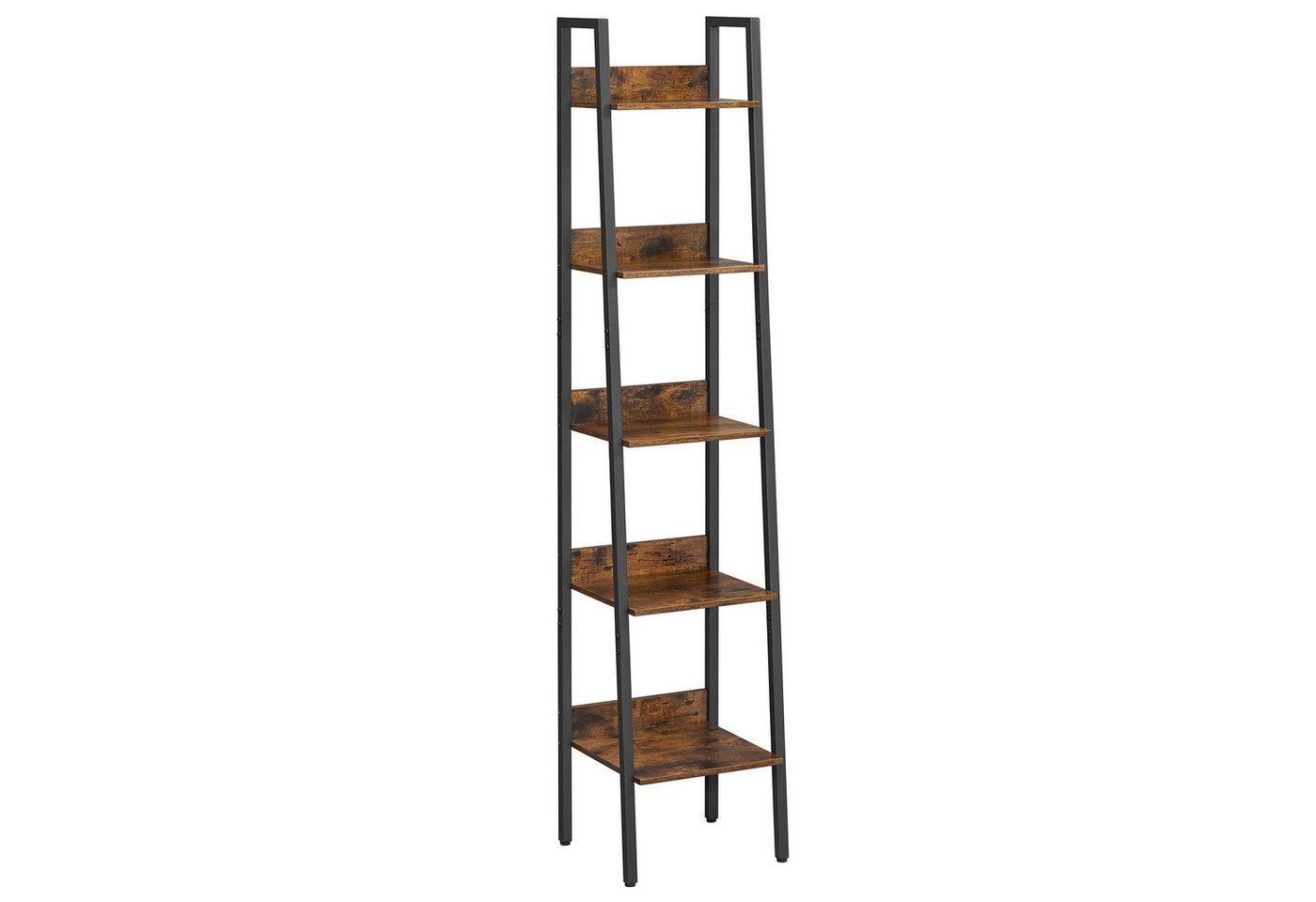 VASAGLE Standregal, Bücherregal, Leiterregal, 140/170 cm, Industrie-Design von VASAGLE