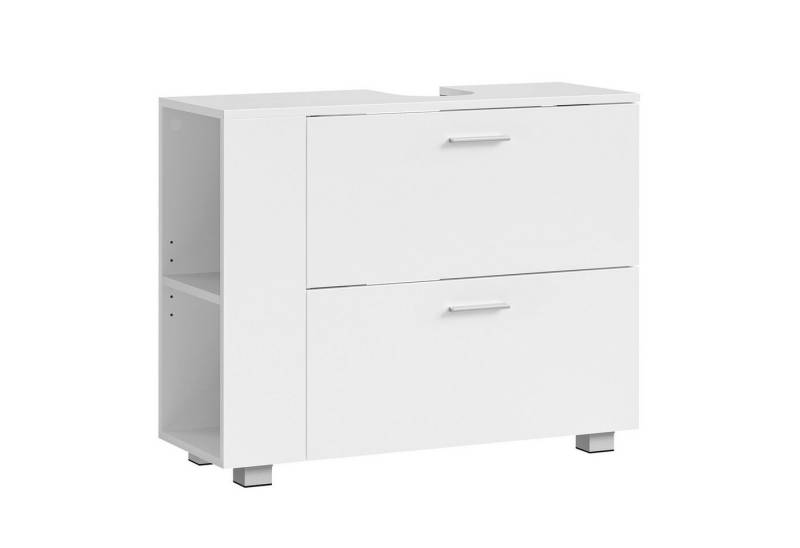 VASAGLE Waschbeckenunterschrank Badschrank offene Fächer an einer Seite, rechts oder links austauschbar von VASAGLE