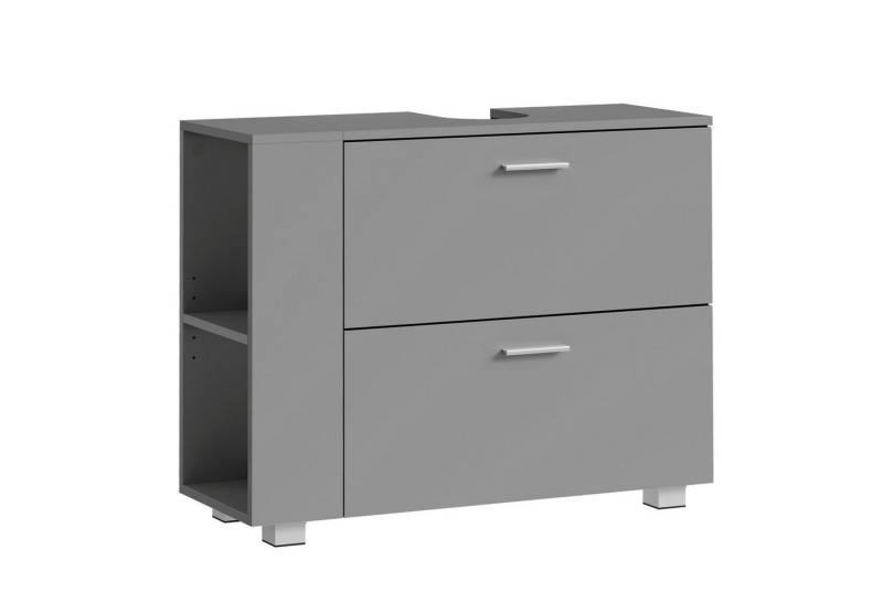 VASAGLE Waschbeckenunterschrank Badschrank offene Fächer an einer Seite, rechts oder links austauschbar von VASAGLE