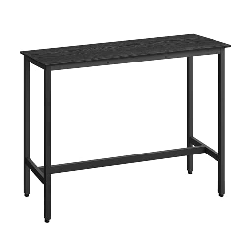 VASAGLE Bartisch, Küchentisch, Küchentresen, rechteckiger Stehtisch, Metallgestell, 40 x 120 x 90 cm, einfacher Aufbau, schmal, Industrie-Design, ebenholzschwarz-tintenschwarz LBT120B56 VASAGLE Bartisch, Küchentisch, Küchentresen, rechteckiger Stehtisch, Metallgestell, 40 x 120 x 90 cm, einfacher Aufbau, schmal, Industrie-Design, ebenholzschwarz-tintenschwarz LBT120B56 von VASAGLE