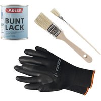 Adler 5in1 Buntlack, Grundlack - ideal als Möbelfarbe und Heizkörperlack verwendbar mit 2x Pinsel RAL7016 Anthrazitgrau 125ml von VASALAT