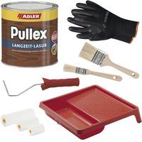 Adler Pullex Langzeit Lasur - Holzlasur Außen Wetterfest - kein Abblättern bei Witterung und Schutz gegen Bläue- und Schimmelbefall - mit 2x Pinsel + Adler Pullex Langzeit Lasur - Holzlasur Außen Wetterfest - kein Abblättern bei Witterung und Schutz gegen Bläue- und Schimmelbefall - mit 2x Pinsel + von VASALAT