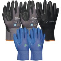 Vasalat - Arbeitshandschuhe Kinder 5 - 8 Jahre - Kinder Gartenhandschuhe 2x Blau + 2x Multiflex Handschuhe mit Noppen Größe 8 Vasalat - Arbeitshandschuhe Kinder 5 - 8 Jahre - Kinder Gartenhandschuhe 2x Blau + 2x Multiflex Handschuhe mit Noppen Größe 8 von VASALAT